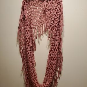 Pink infinity scarf